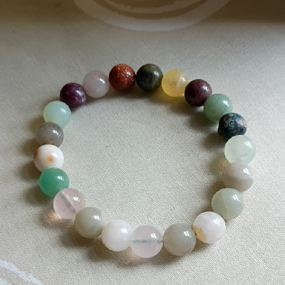 Multicolor Gemstone Beaded Bracelet